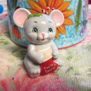 Mouse figurine, Russ Berrie, Christmas Vintage, "You're Special"